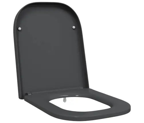Ātra Atbrīvot Tualetes Sēdeklis Ar Mīksto Aizvēršanos Duroplast Antracīta Krāsā Vidaxl