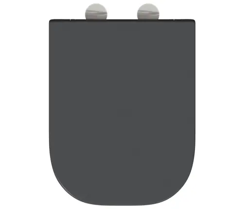 Ātra Atbrīvot Tualetes Sēdeklis Ar Mīksto Aizvēršanos Duroplast Antracīta Krāsā Vidaxl