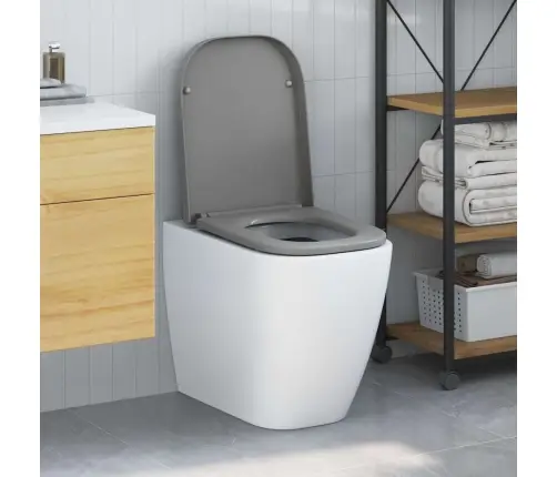 Ātrā Atbrīvošanas Tualetes Sēdeklis Ar Mīksto Aizvēršanu Duroplast Pelēks Vidaxl