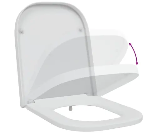 Kiire Vabastamisega Wc-Istmik Valge 44.5 X 35 X 3.6 Cm