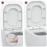 Kiire Vabastamisega Wc-Istmik Valge 44.5 X 35 X 3.6 Cm