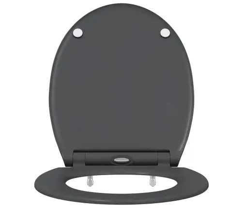 Ātra Izlaišana Tualetes Sēdeklis Ar Mīksto Aizvēršanu Duroplast Antracīts Vidaxl