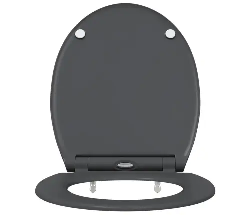Ātra Izlaišana Tualetes Sēdeklis Ar Mīksto Aizvēršanu Duroplast Antracīts Vidaxl