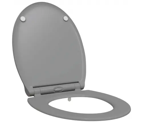 Ātri Noņemamā Tualetes Sēdeklis Ar Mīksto Slēgšanu Duroplast Pelēks Vidaxl
