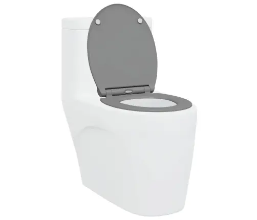 Ātri Noņemamā Tualetes Sēdeklis Ar Mīksto Slēgšanu Duroplast Pelēks Vidaxl