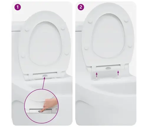 Ātra Atbrīvošana Tualetes Sēdeklis Ar Mīksto Aizvēršanu Duroplast Balts Vidaxl