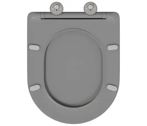 Ātri Atbrīvojama Tualetes Sēdeklis Ar Lēnu Aizvēršanu – Duroplast, Pelēks Vidaxl