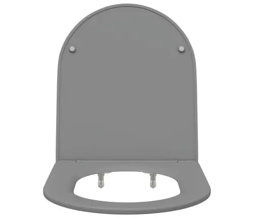 Ātri Atbrīvojama Tualetes Sēdeklis Ar Lēnu Aizvēršanu – Duroplast, Pelēks Vidaxl