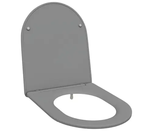 Ātri Atbrīvojama Tualetes Sēdeklis Ar Lēnu Aizvēršanu – Duroplast, Pelēks Vidaxl