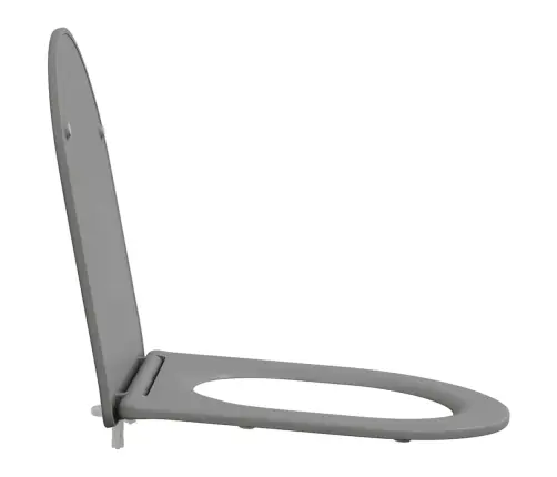 Ātri Atbrīvojama Tualetes Sēdeklis Ar Lēnu Aizvēršanu – Duroplast, Pelēks Vidaxl