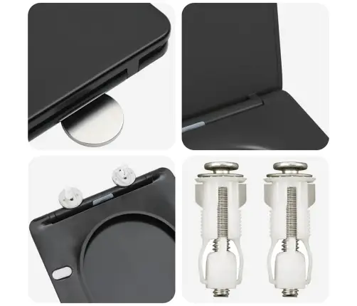 Ātri Atbrīvojams Tualetes Sēdeklis Ar Mīļu Aizvēršanu - Duroplast, Melns Vidaxl