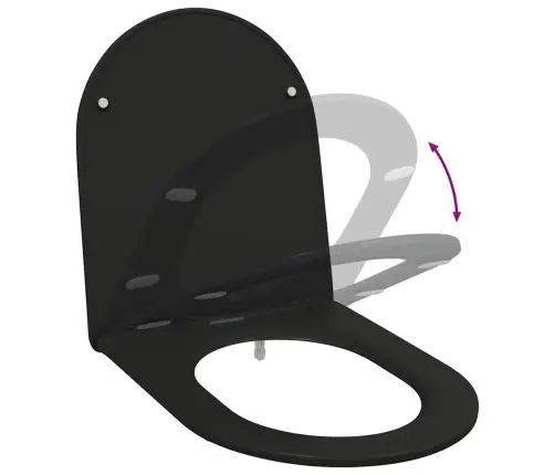 Ātri Atbrīvojams Tualetes Sēdeklis Ar Mīļu Aizvēršanu - Duroplast, Melns Vidaxl