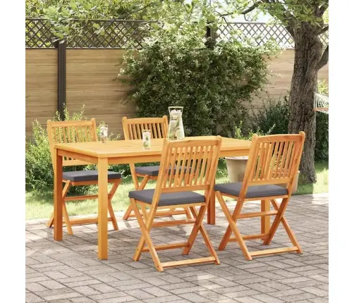 Sulankstoma Kėdė Su Pagalve 4 Pcs Pilka 49 X 57.5 X 92Cm