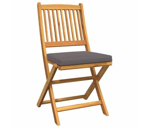 Sulankstoma Kėdė Su Pagalve 4 Pcs Pilka 49 X 57.5 X 92Cm