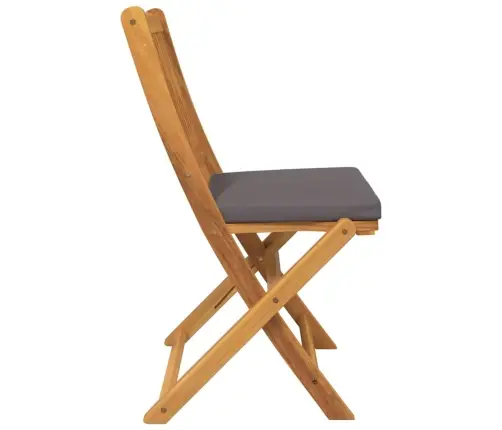 Sulankstoma Kėdė Su Pagalve 4 Pcs Pilka 49 X 57.5 X 92Cm