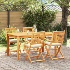 Sulankstoma Kėdė Su Pagalve 4 Pcs Balta 49 X 57.5 X 92Cm