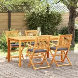 Saliekamā Krēsls Ar Spilvenu 4 Pcs Pelēka 49 X 57.5 X 92Cm Vidaxl