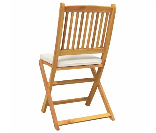 Sulankstoma Kėdė Su Pagalve 8 Pcs Balta 49 X 57.5 X 92Cm