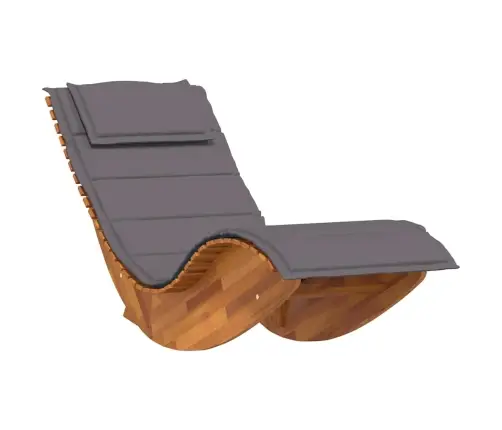 Šūpojošās Sauļošanās Krēsli Ar Spilveniem 2 Gabali Solid Wood Acacia Vidaxl