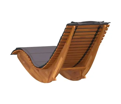 Šūpojošās Sauļošanās Krēsli Ar Spilveniem 2 Gabali Solid Wood Acacia Vidaxl