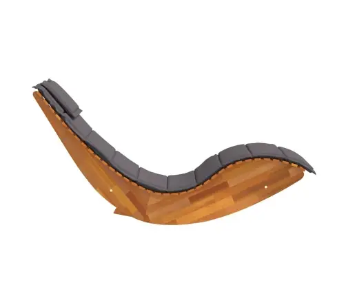 Šūpojošās Sauļošanās Krēsli Ar Spilveniem 2 Gabali Solid Wood Acacia Vidaxl