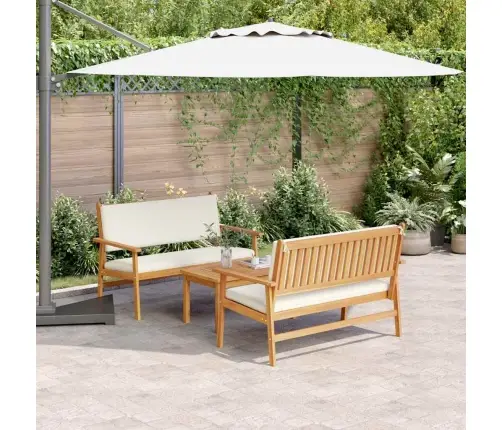 Sodo Sofų Rinkinys 3 Pcs Ruda 120 X 65,5 X 79 Cm