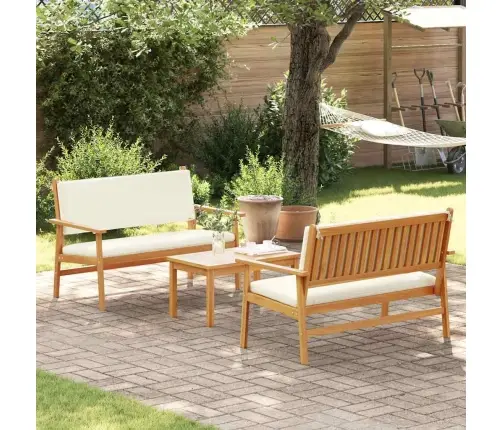 Sodo Sofų Rinkinys 3 Pcs Ruda 120 X 65,5 X 79 Cm