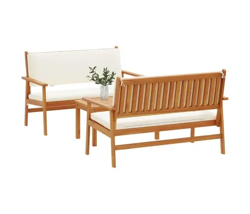 Sodo Sofų Rinkinys 3 Pcs Ruda 120 X 65,5 X 79 Cm