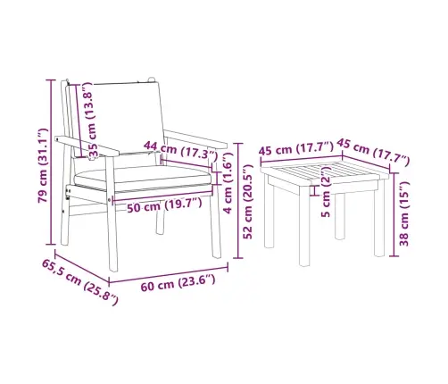 6 Daļu Dārza Ēdamgalds Ar Spilveniem No Cietas Akācijas Koksnes Vidaxl