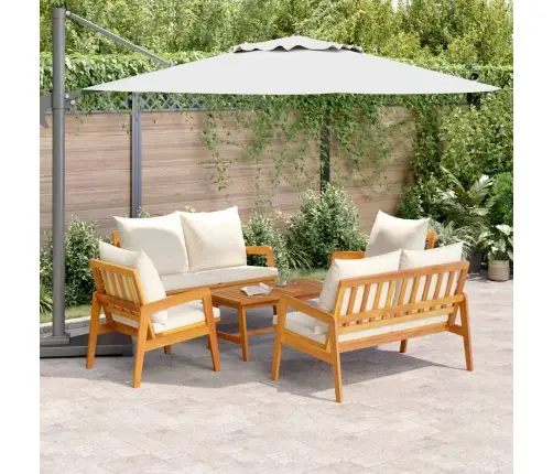 Bistro Komplekts Ar Spilvenu 5 Pcs Brūna 114,5 X 70,5 X 71 Cm Vidaxl