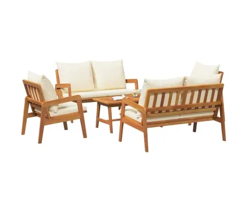 Bistro Komplekts Ar Spilvenu 5 Pcs Brūna 114,5 X 70,5 X 71 Cm Vidaxl