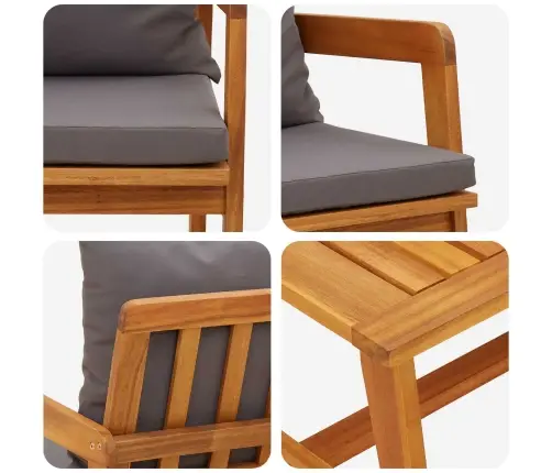 Bistrokomplekt Padjaga 5 Pcs Pruun Tugev Akatsiapuu