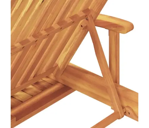 Sauļošanās Krēsls Ar Spilvenu Un Galdiņu, Taupe, Masīvkoks, Akācija Vidaxl