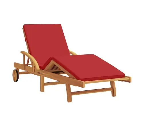 Sauļošanās Krēsli 2 Gab. Ar Spilveniem Un Galdu Sarkans Ciets Ozolkoks Vidaxl Sauļošanās Krēsli 2 Gab. Ar Spilveniem Un Galdu Sarkans Ciets Ozolkoks Vidaxl