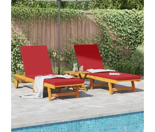 Saulės Gultas Su Pagalve 2-Asmuo 2 Pcs Ruda 63 X 199 X 85Cm
