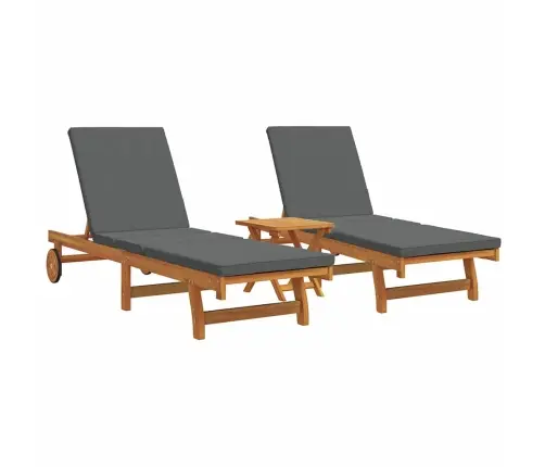 Lamamistool Padjaga 3 Pcs Pruun 40 X 40 X 40Cm Akaatsiapuit