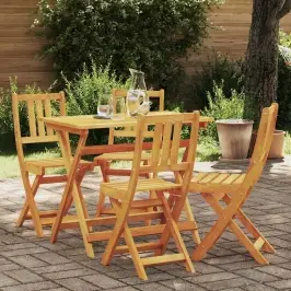 Dārza Krēsls 4 Pcs Brūna 36 X 46 X 86Cm Akācijas Masīvkoks Vidaxl