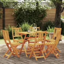 Sodo Kėdė 6 Pcs Ruda 36 X 46 X 86Cm Akacijos Medienos Masyvas