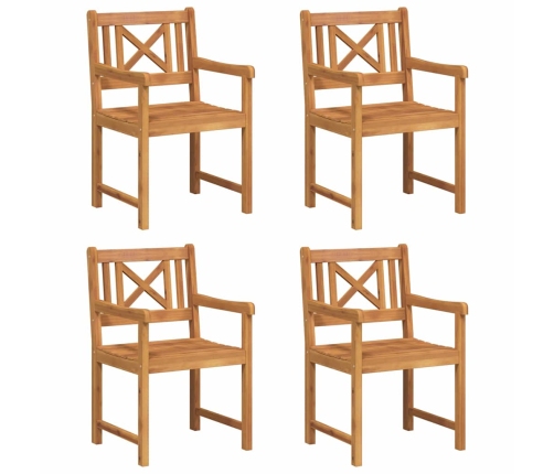 Dārza Krēsli 4 Gabali 56X55.5X90 Cm No Cieta Akācijas Koka Vidaxl