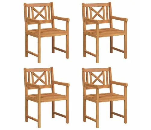 Dārza Krēsli 4 Gabali 56X55.5X90 Cm No Cieta Akācijas Koka Vidaxl