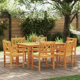 Dārza Krēsls 6 Pcs Brūna 56 X 56 X 90 Cm Akācijas Masīvkoks Vidaxl