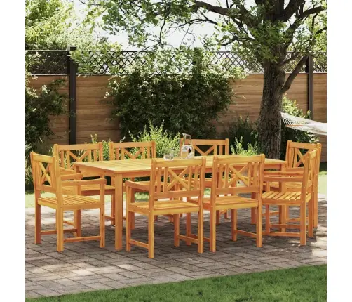 Dārza Krēsli 8 Gabali 56X55.5X90 Cm Ciets Akācijas Koks Vidaxl
