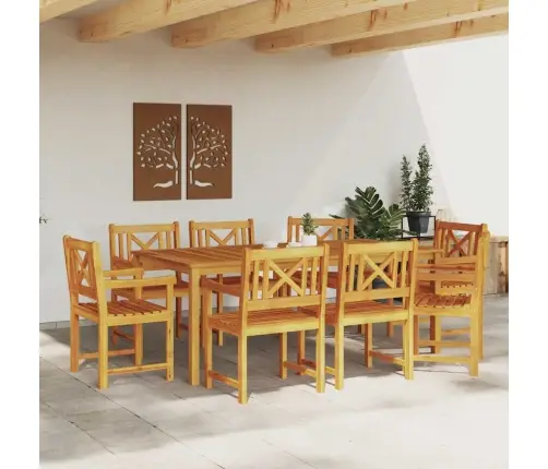 Dārza Krēsli 8 Gabali 56X55.5X90 Cm Ciets Akācijas Koks Vidaxl