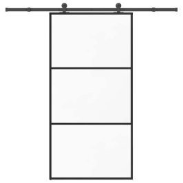 Bīdāmās Durvis Ar Stiprinājumiem 102X205 Cm Stikls&Alumīnijs Vidaxl