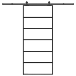 Bīdāmās Durvis Ar Stiprinājumiem, Stikls, Alumīnijs, 90X205 Cm Vidaxl