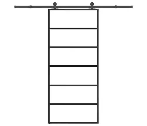 Bīdāmās Durvis Ar Stiprinājumiem, Stikls, Alumīnijs, 90X205 Cm Vidaxl