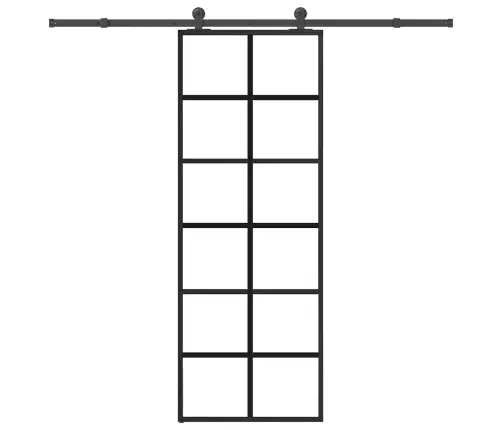 Bīdāmās Durvis Ar Stiprinājumiem, Stikls, Alumīnijs, 76X205 Cm Vidaxl