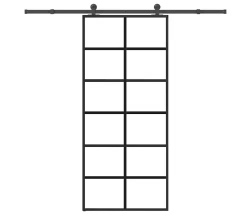 Stumdomos Durys Su Įrangos Rinkiniu, 90X205cm Esg Ir Aliuminis Stumdomos Durys Su Įrangos Rinkiniu, 90X205cm Esg Ir Aliuminis