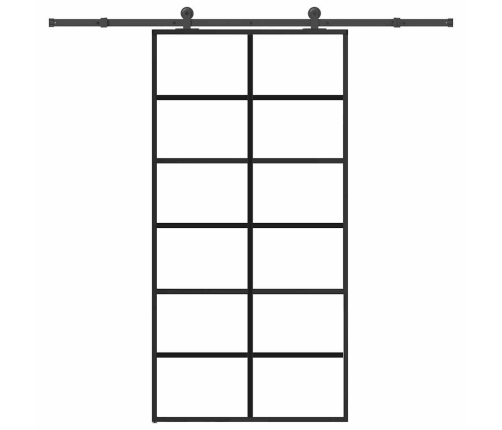 Bīdāmās Durvis Ar Stiprinājumiem 102X205 Cm Stikls&Alumīnijs Vidaxl
