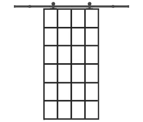 Bīdāmās Durvis Ar Stiprinājumiem 102X205 Cm Stikls&Alumīnijs Vidaxl